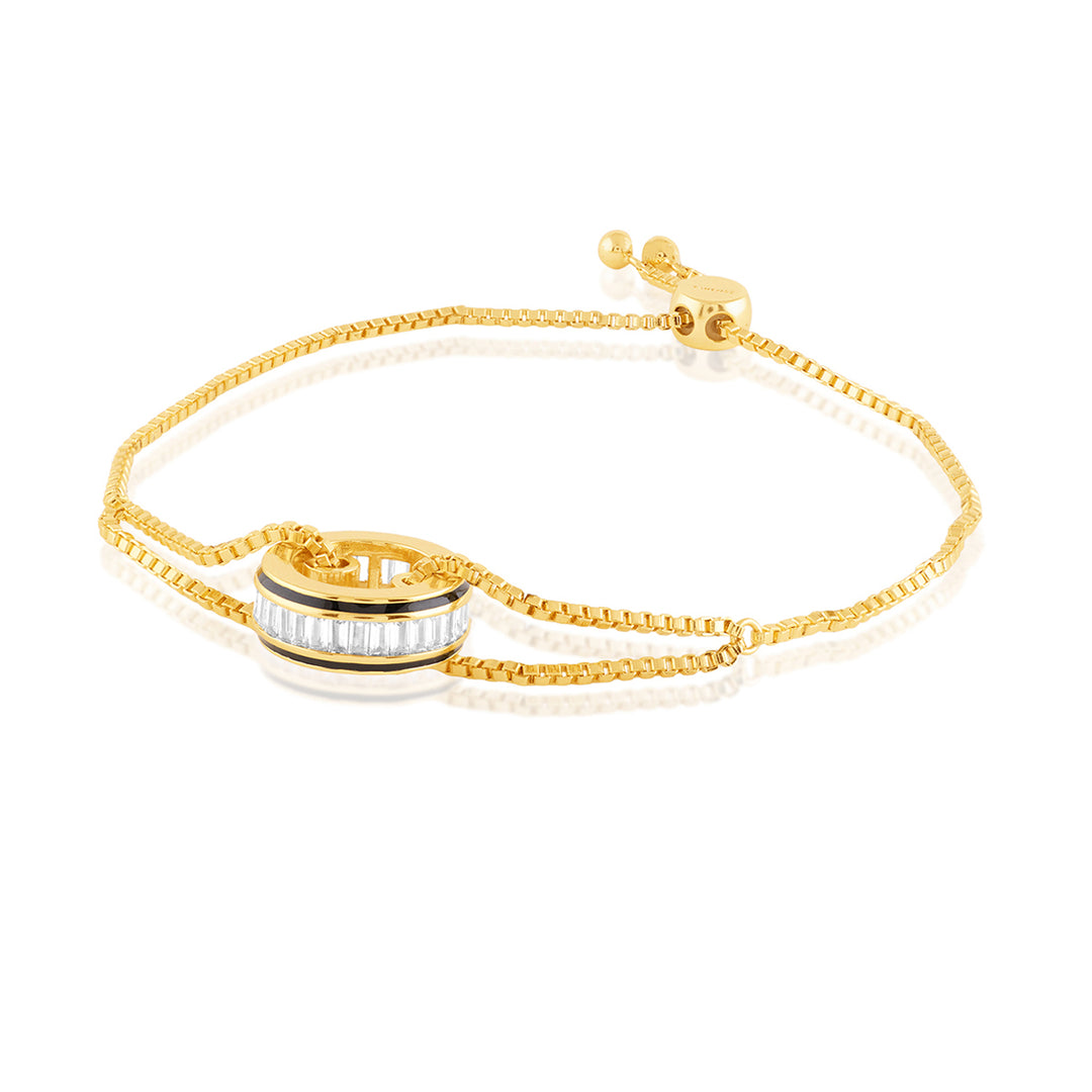 Vysion Bolo Bracelet In 18Kt Gold Plated