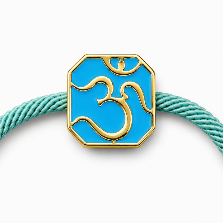 Om Teal Rakhi Bracelet
