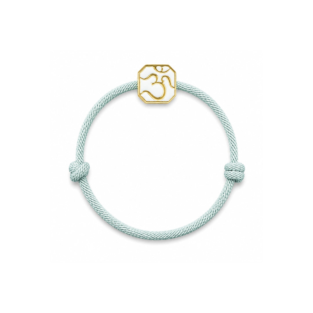 Om White Rakhi Bracelet