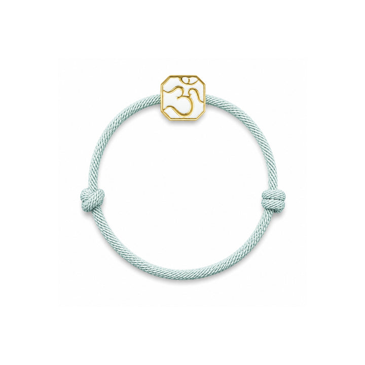 Om White Rakhi Bracelet