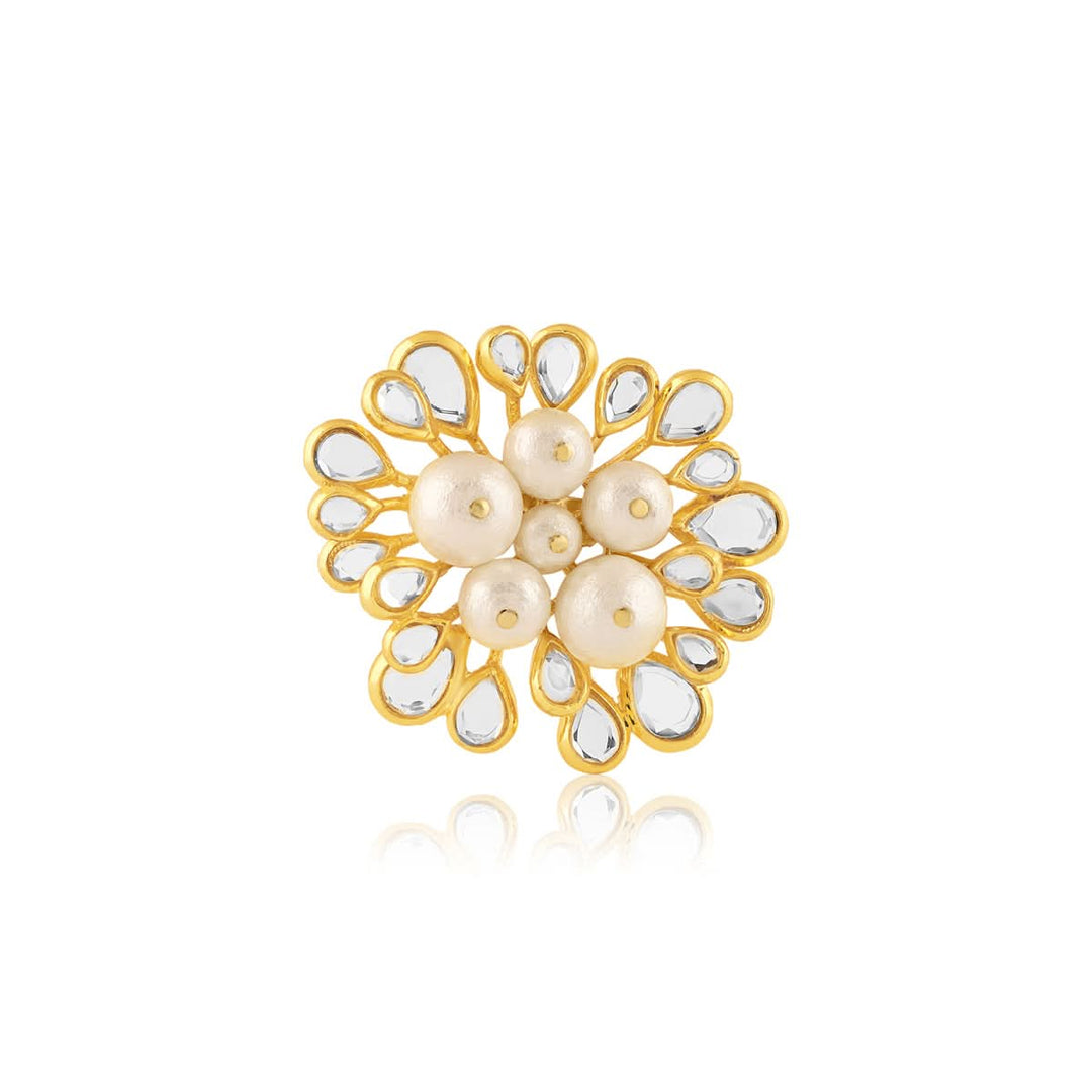 Limelight Cluster Of Pearls  Brooch 