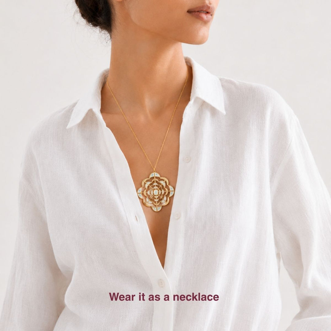 Spirula Mirror Brooch