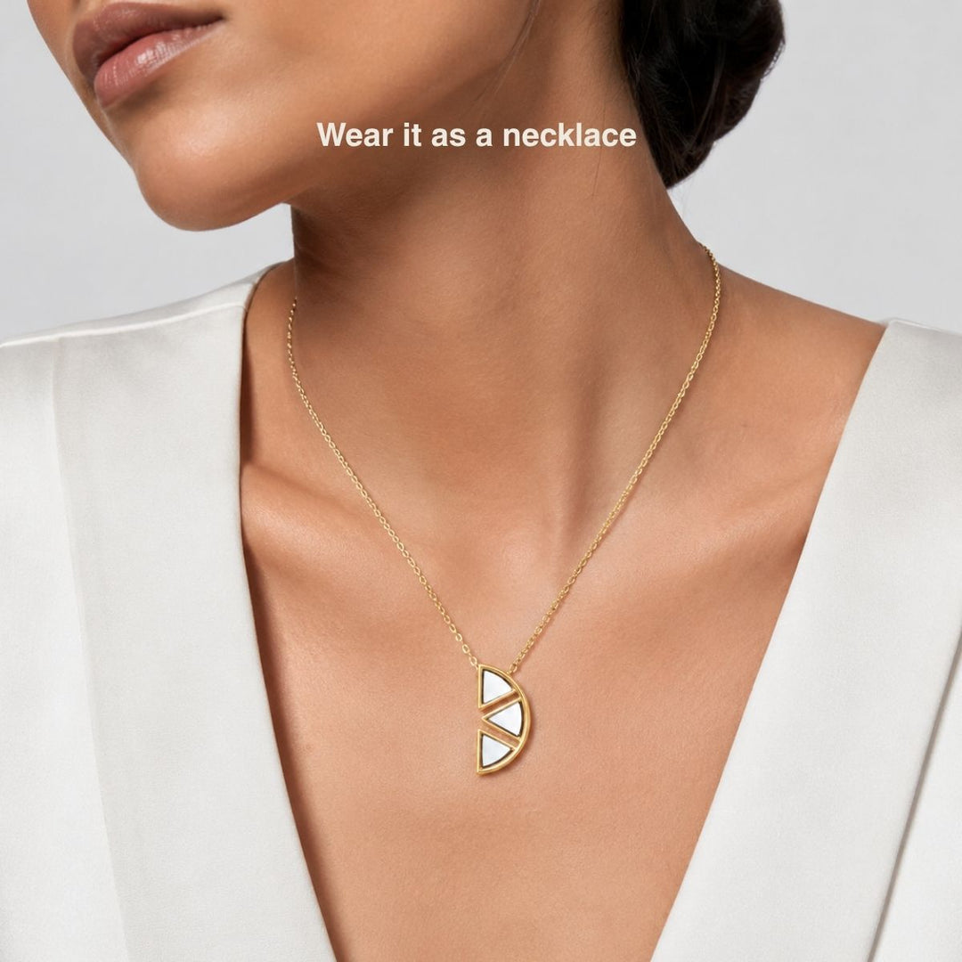 Melon Mirror Brooch