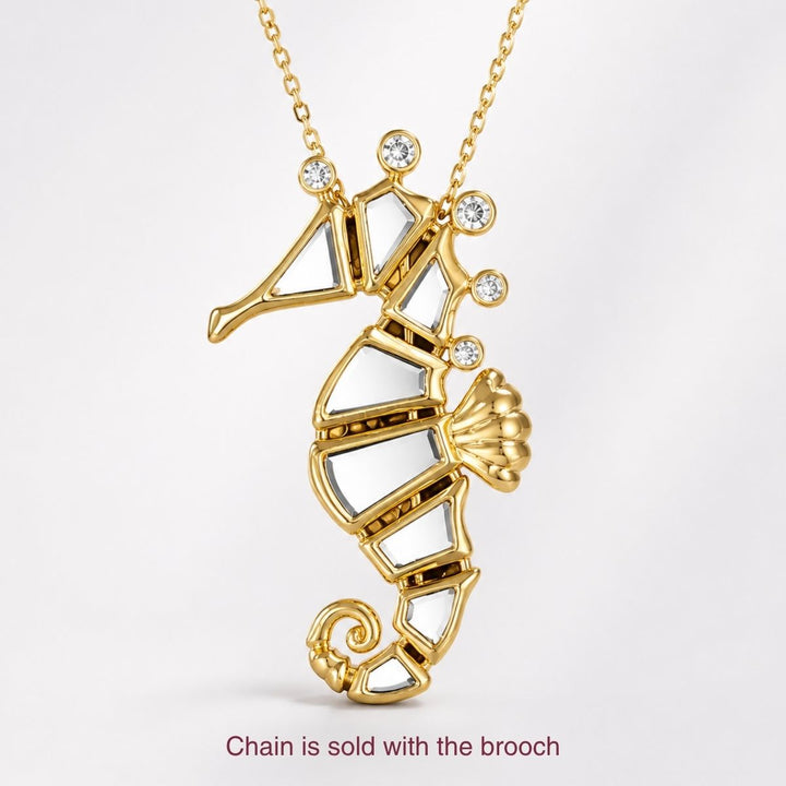 Seahorse Mirror Brooch
