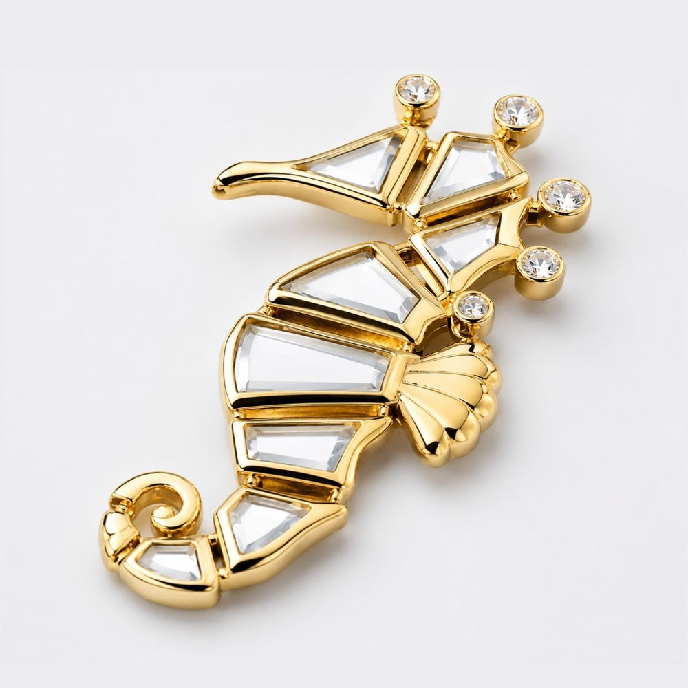 Seahorse Mirror Brooch