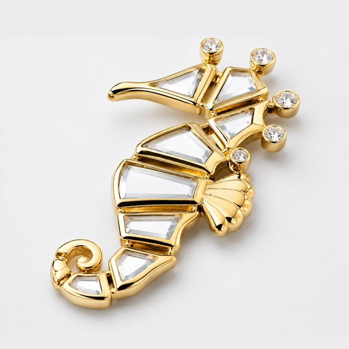 Seahorse Mirror Brooch