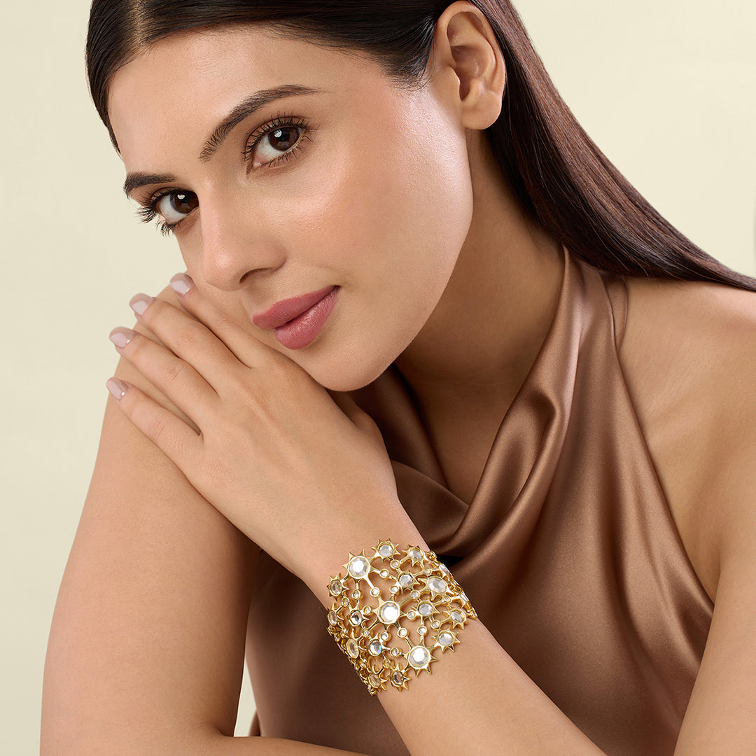 Celeste Mirror Statement Cuff