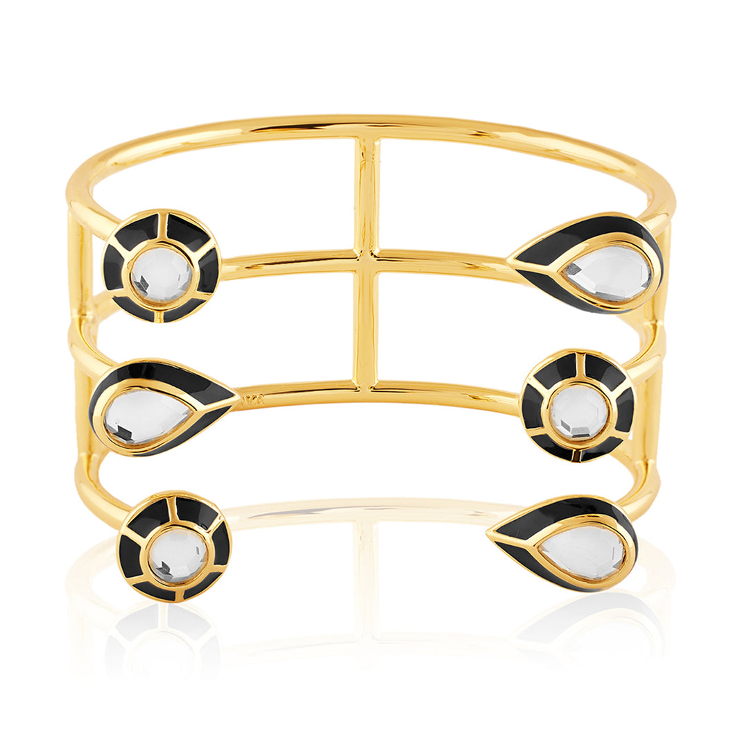 Ayaana Mirror Enamel Statement Cuff