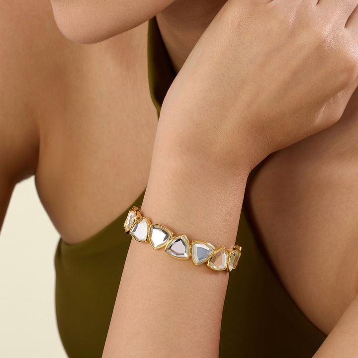 Inayat Mirror Gold Statement Cuff