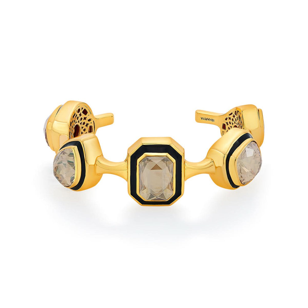 Radhika Madan Bling Multi-Crystal Bezel Cuff