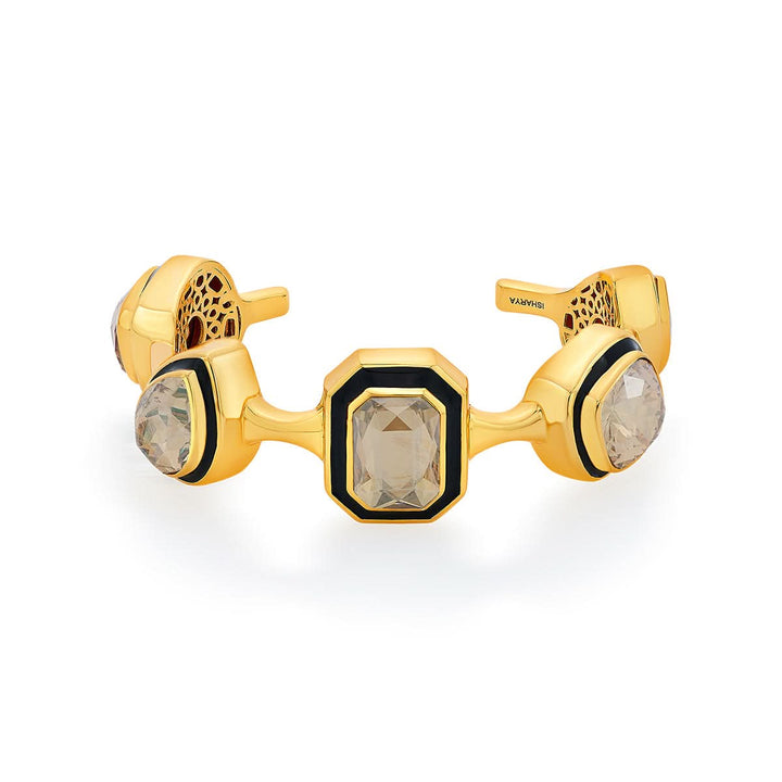 Radhika Madan Bling Multi-Crystal Bezel Cuff