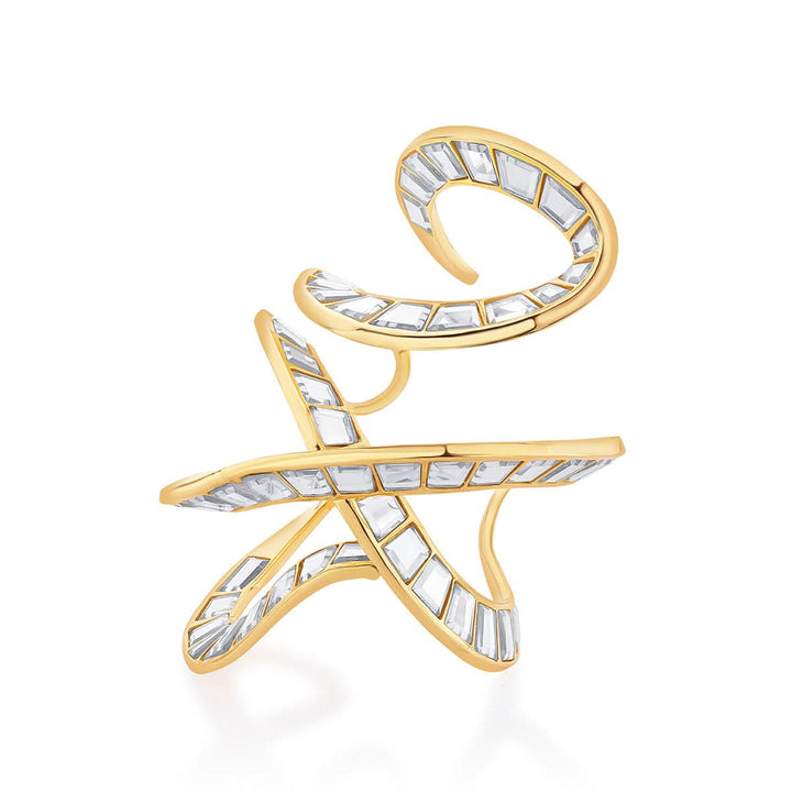 Dazzle Mirror Statement Coil Cuff