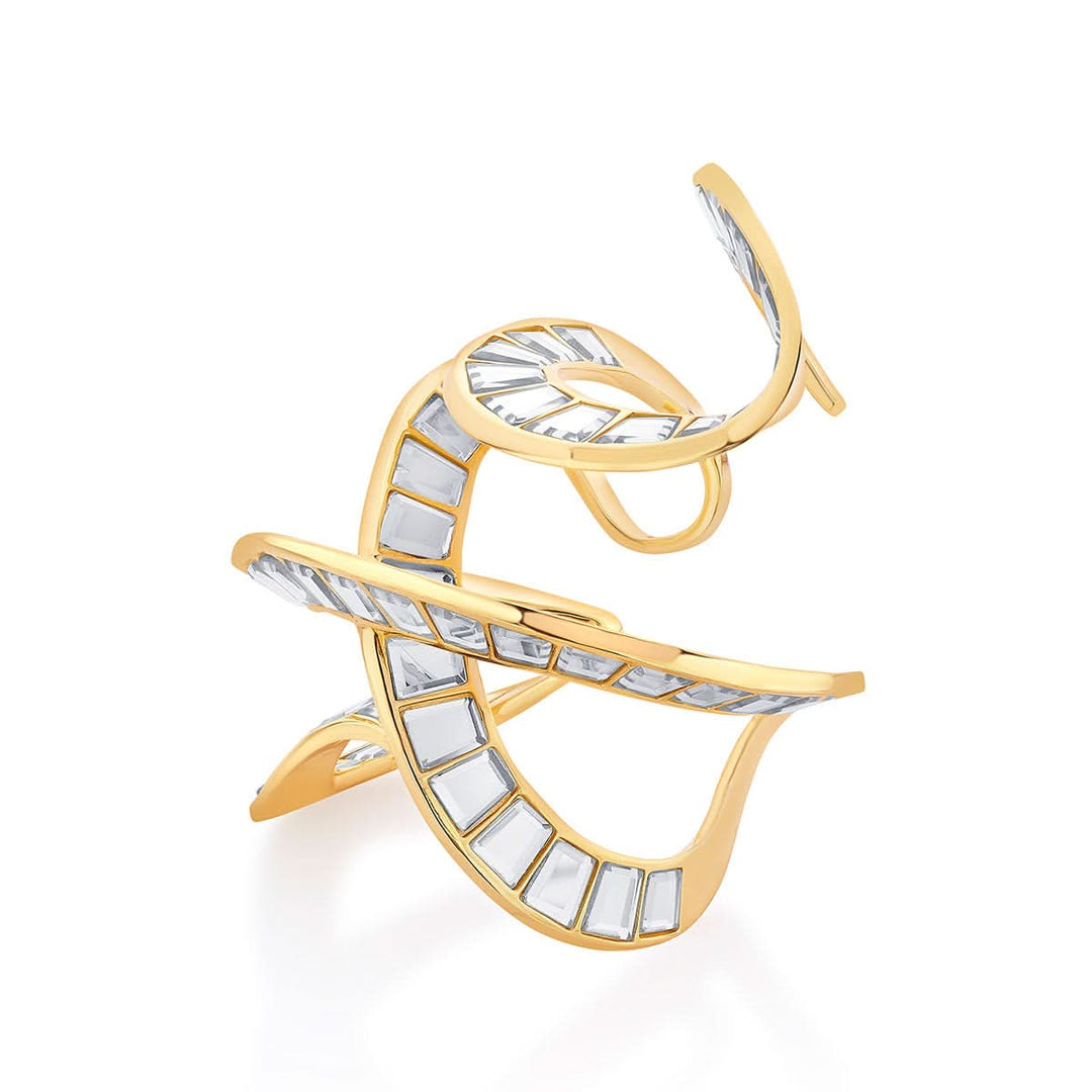 Dazzle Mirror Statement Coil Cuff