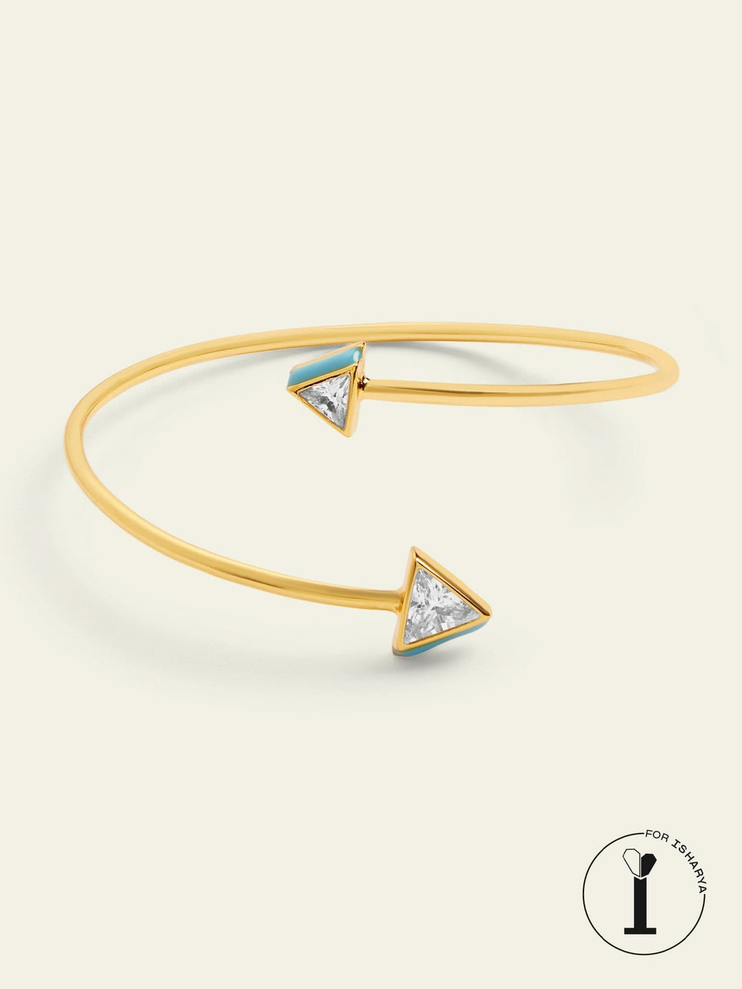 Blue Triangles Cuff