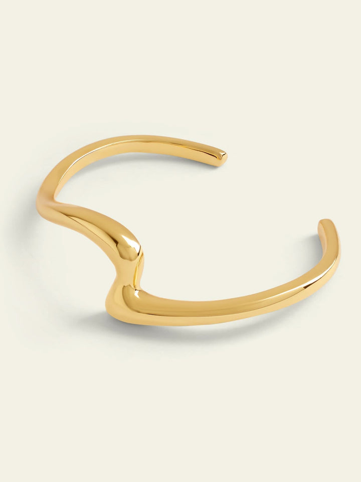 Gold Slither Wave Cuff