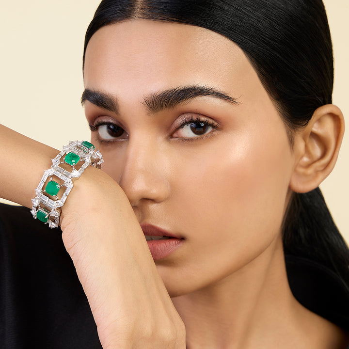 Emerald Halo Cuff