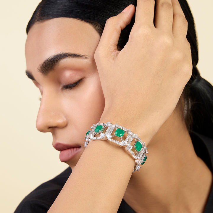 Emerald Halo Cuff