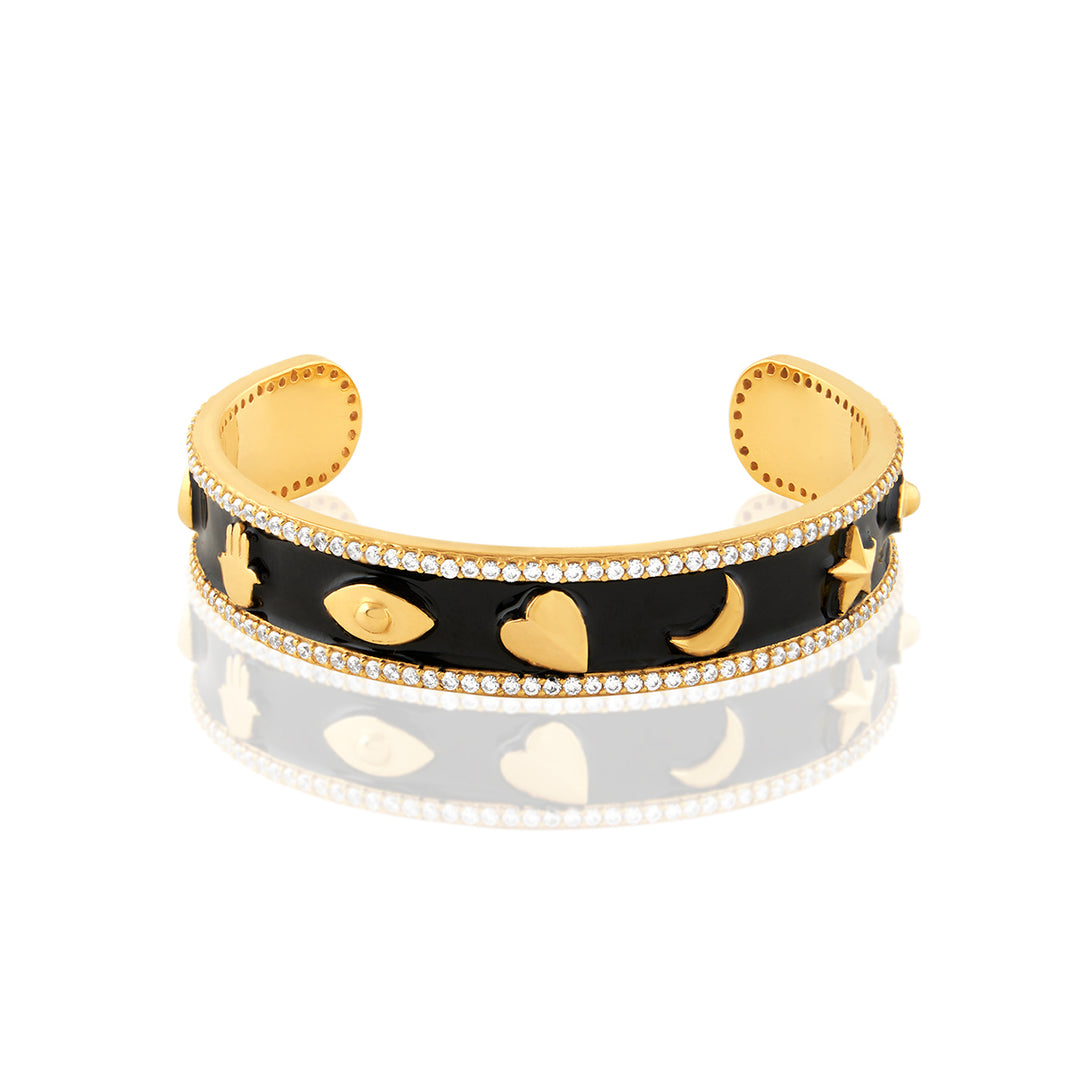 Lucky Charms Black Bangle