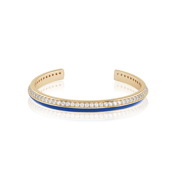 Navy Disco Cuff Bracelet