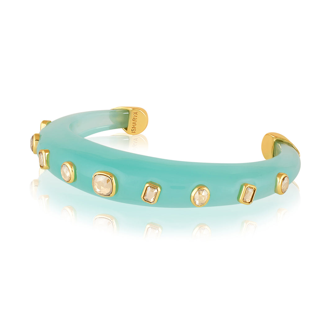 Turquoise Resin Slim Cuff