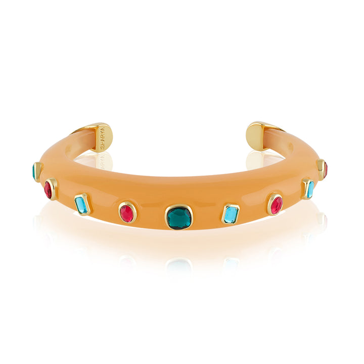 Coral Resin Slim Cuff