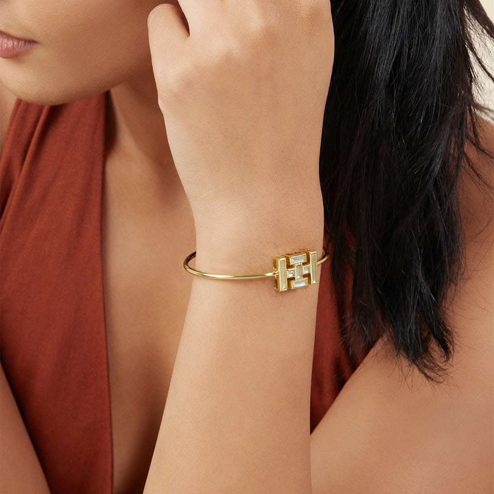 Signature Luxe Logo Cuff Bracelet