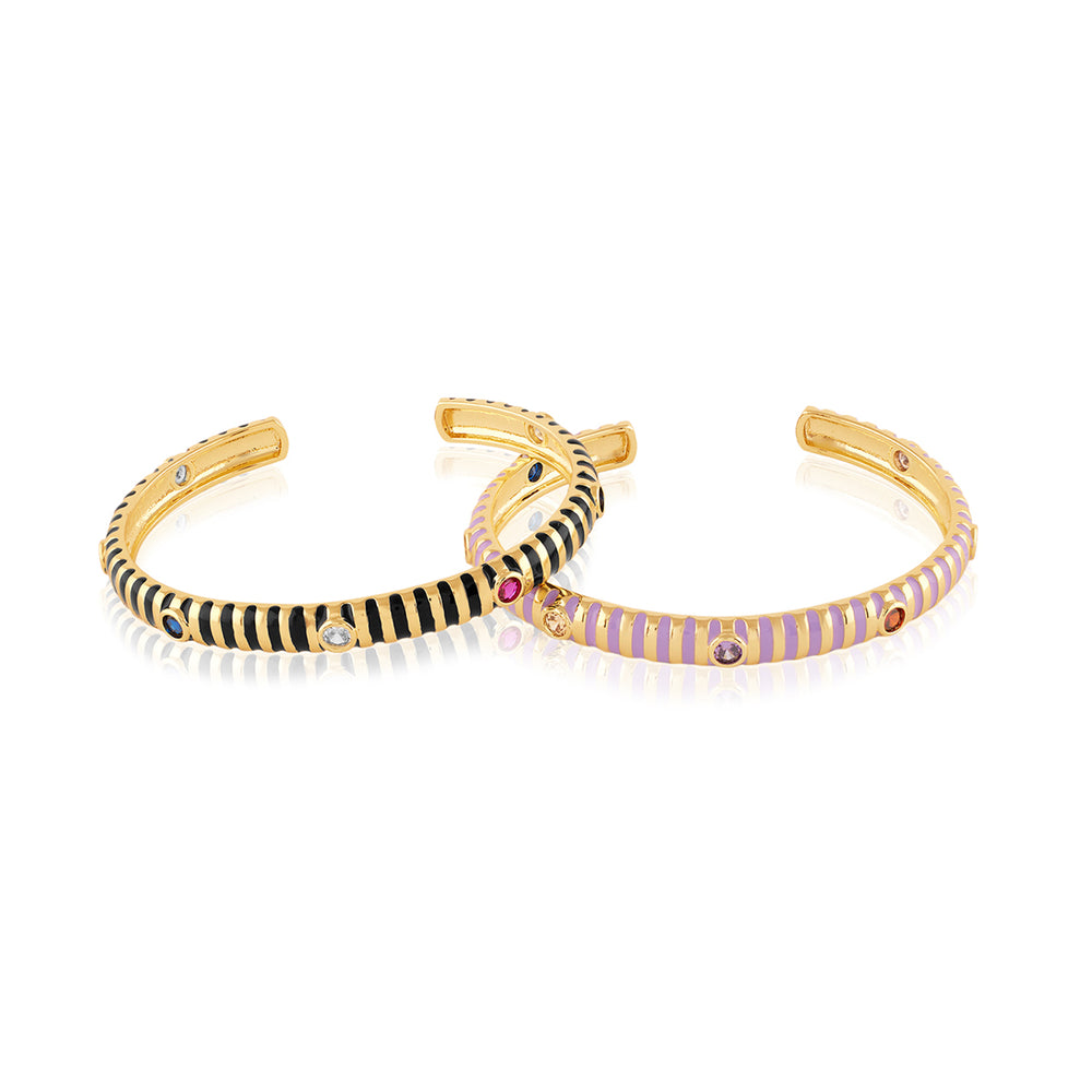 Pink and Green Juju Vibe Cuff Stack