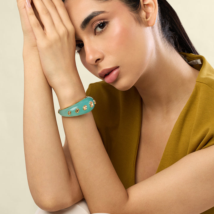 Turquoise Resin Statement Cuff