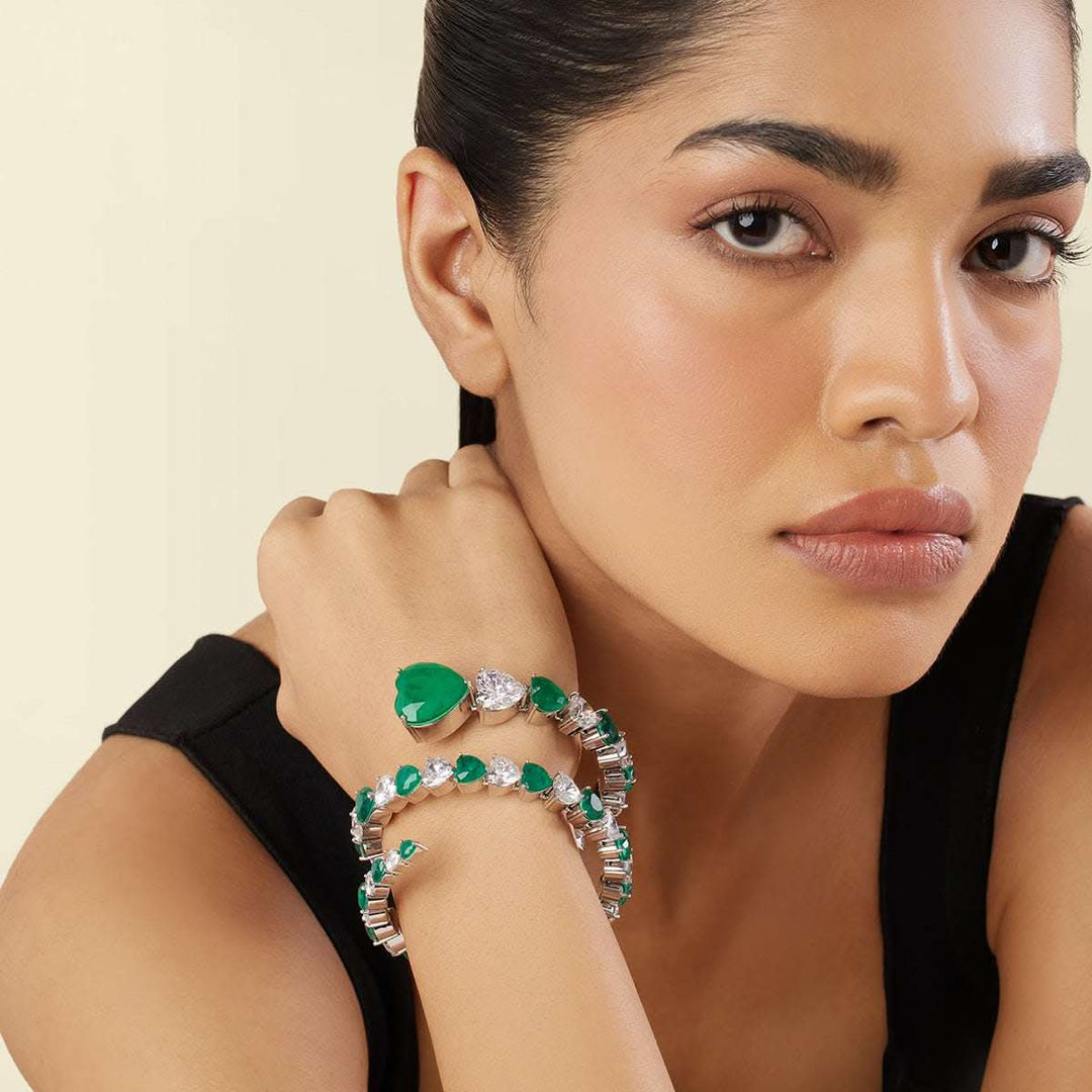Emerald Enchantment Wrap Cuff
