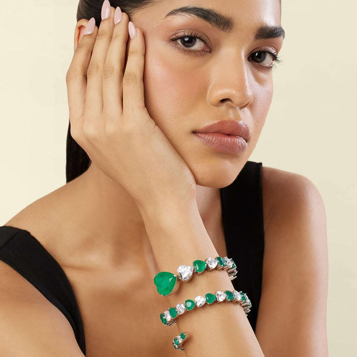 Emerald Enchantment Wrap Cuff