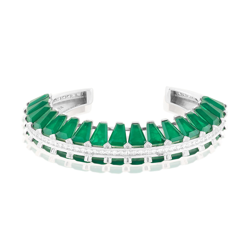 Daphne Emerald Cuff Bracelet
