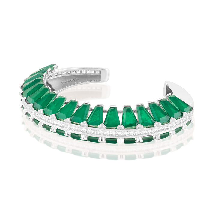 Daphne Emerald Cuff Bracelet