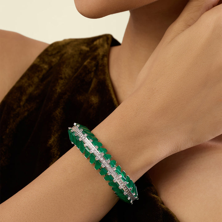 Daphne Emerald Cuff Bracelet