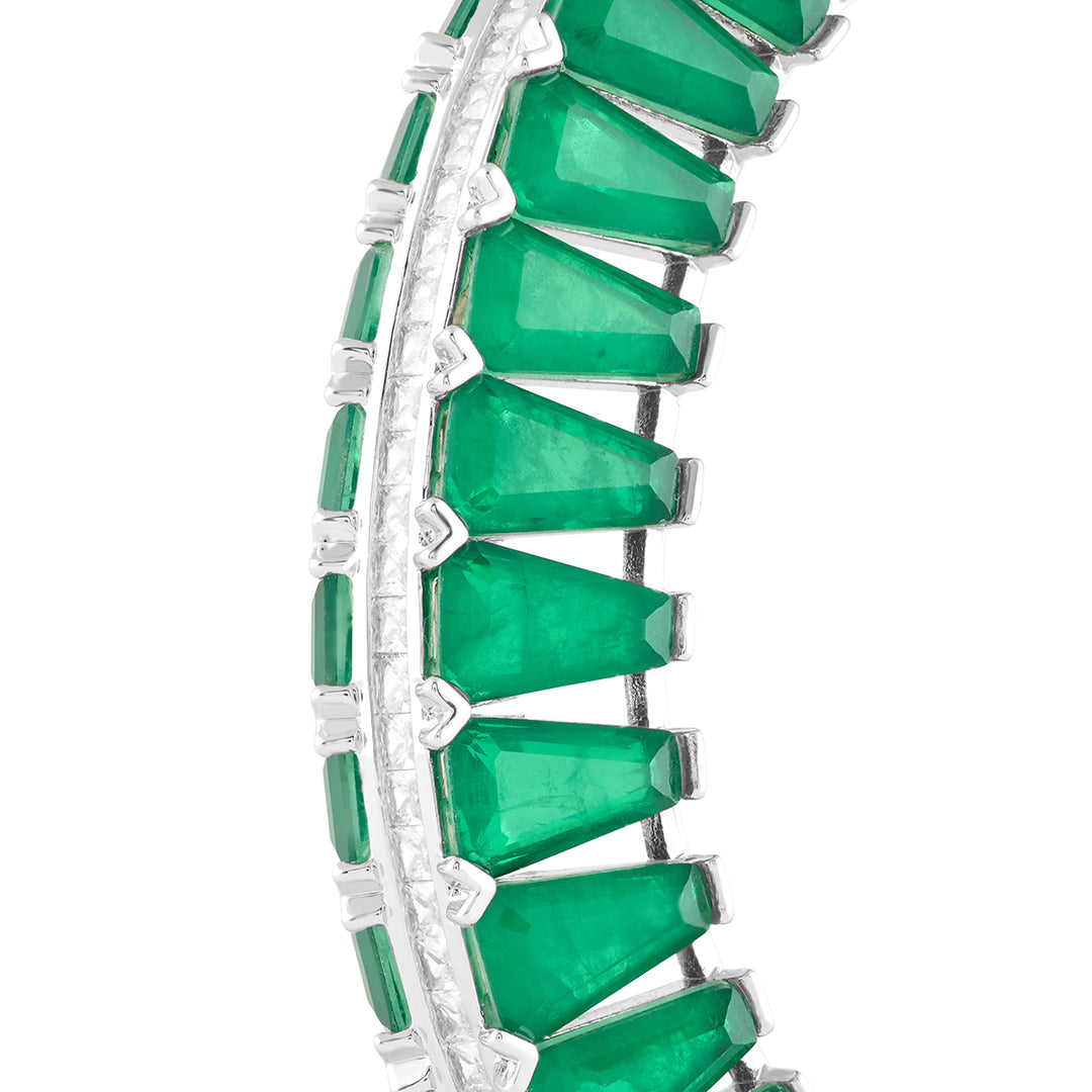 Daphne Emerald Cuff Bracelet