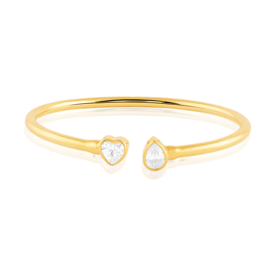 Nuitra Cuff Bracelet In 18Kt Gold Plated