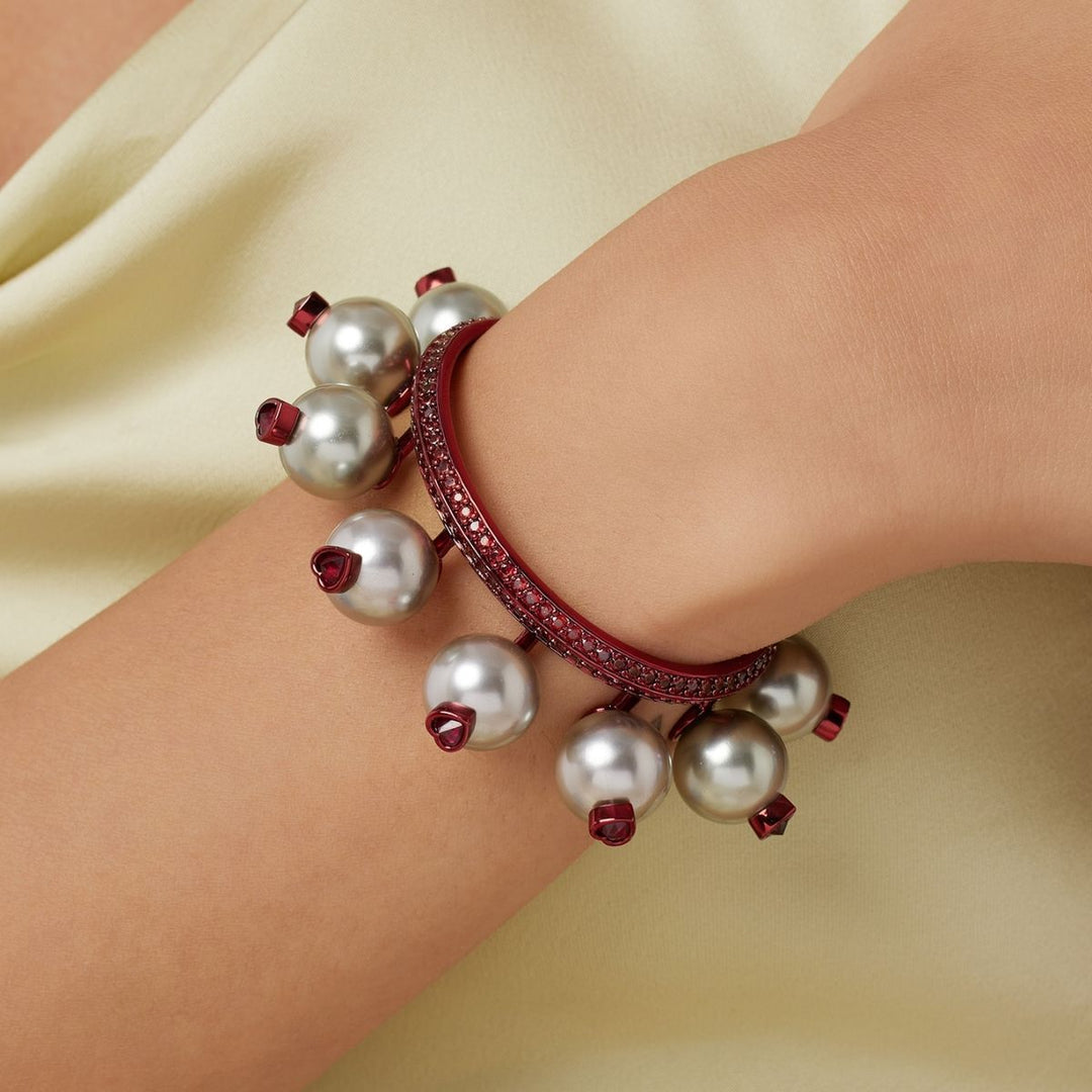 Regency Pearl Ruby Cuff