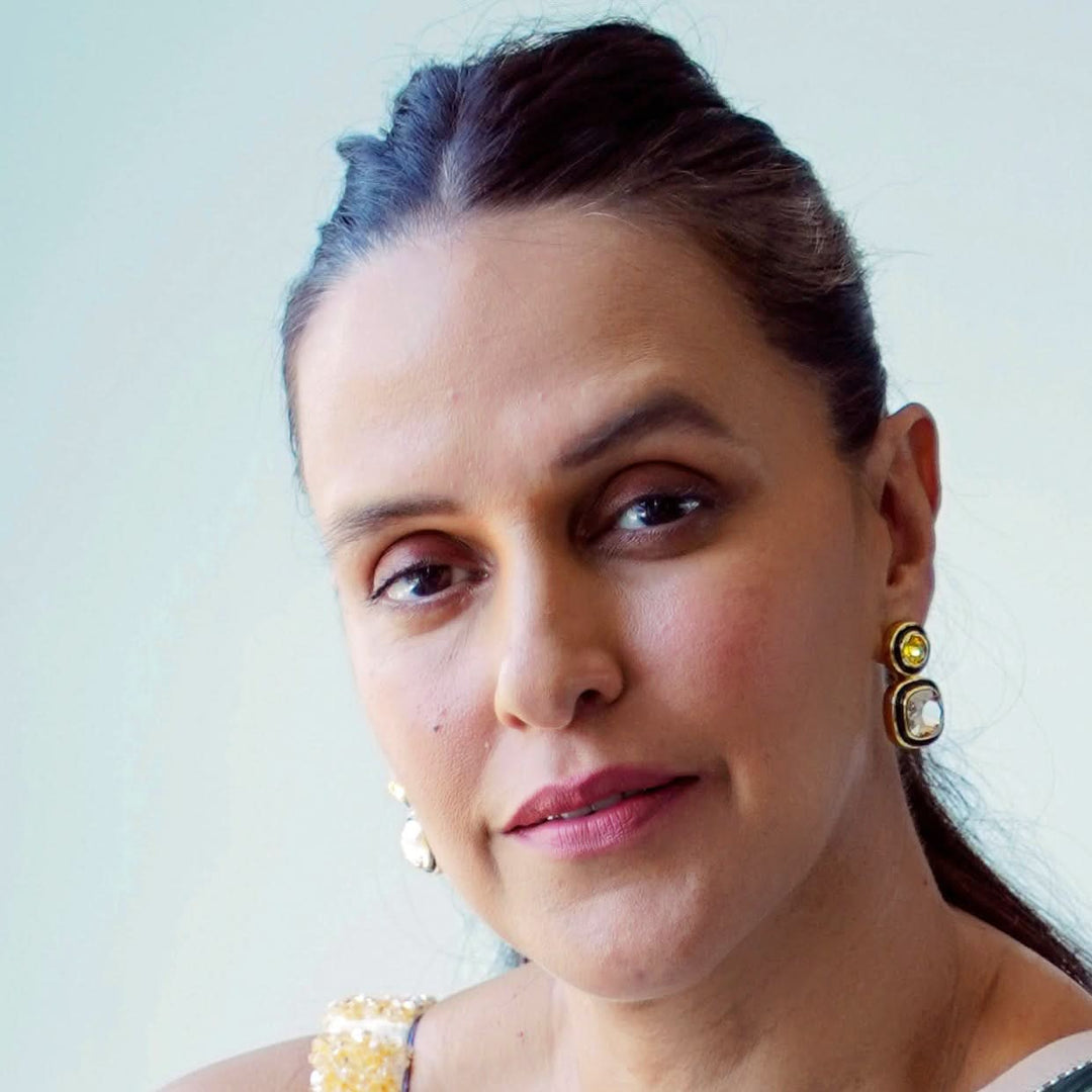 Neha Dhupia Bling Crystal Drop Earrings