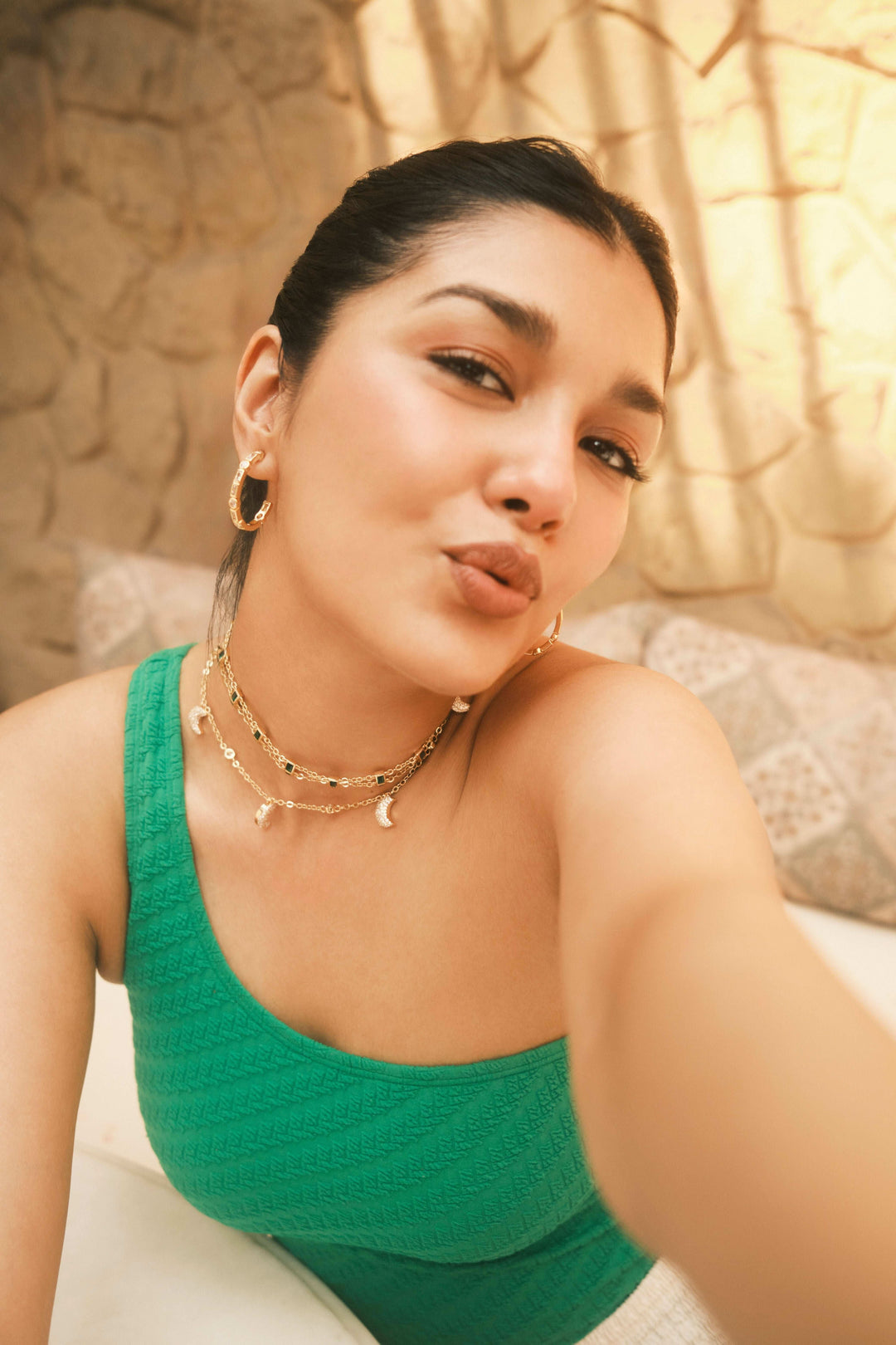 Summer Crystal Hoops