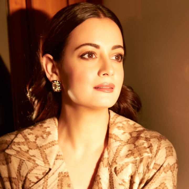 Dia Mirza Blaze Crystal Enamel Studs