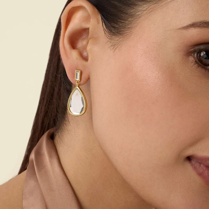 Dew Drop Mirror Clip On Earring