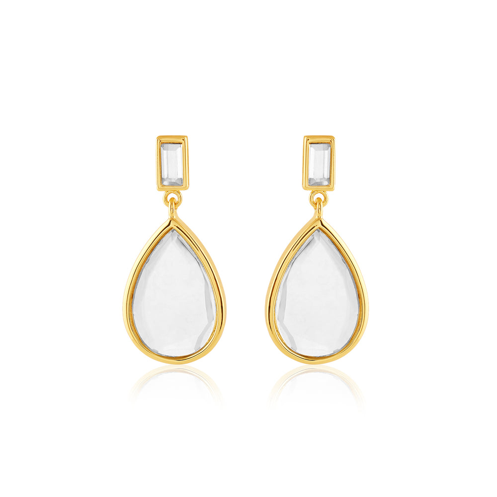 Dew Drop Mirror Clip On Earring