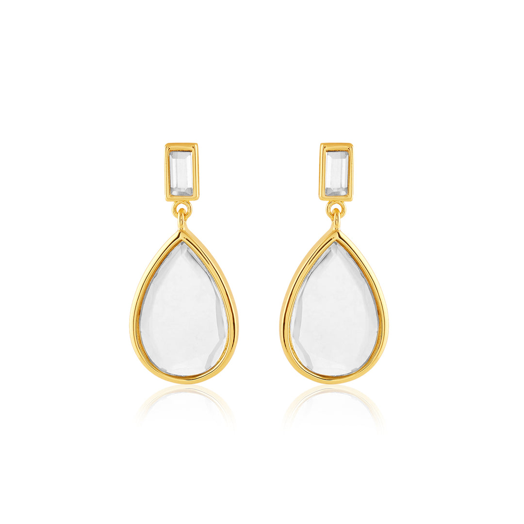Dew Drop Mirror Clip On Earring