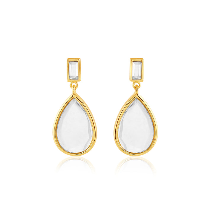 Dew Drop Mirror Clip On Earring