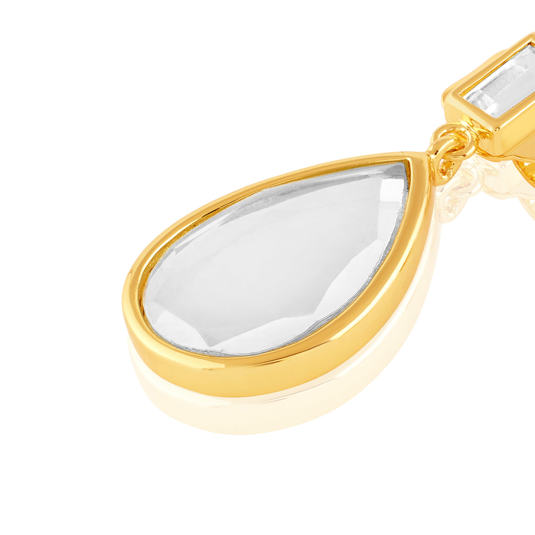 Dew Drop Mirror Clip On Earring