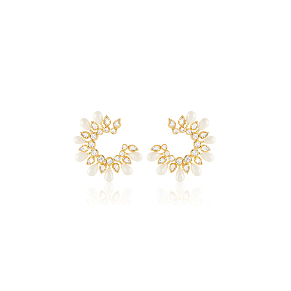 Paradise Dew Pearl Hoop Earrings