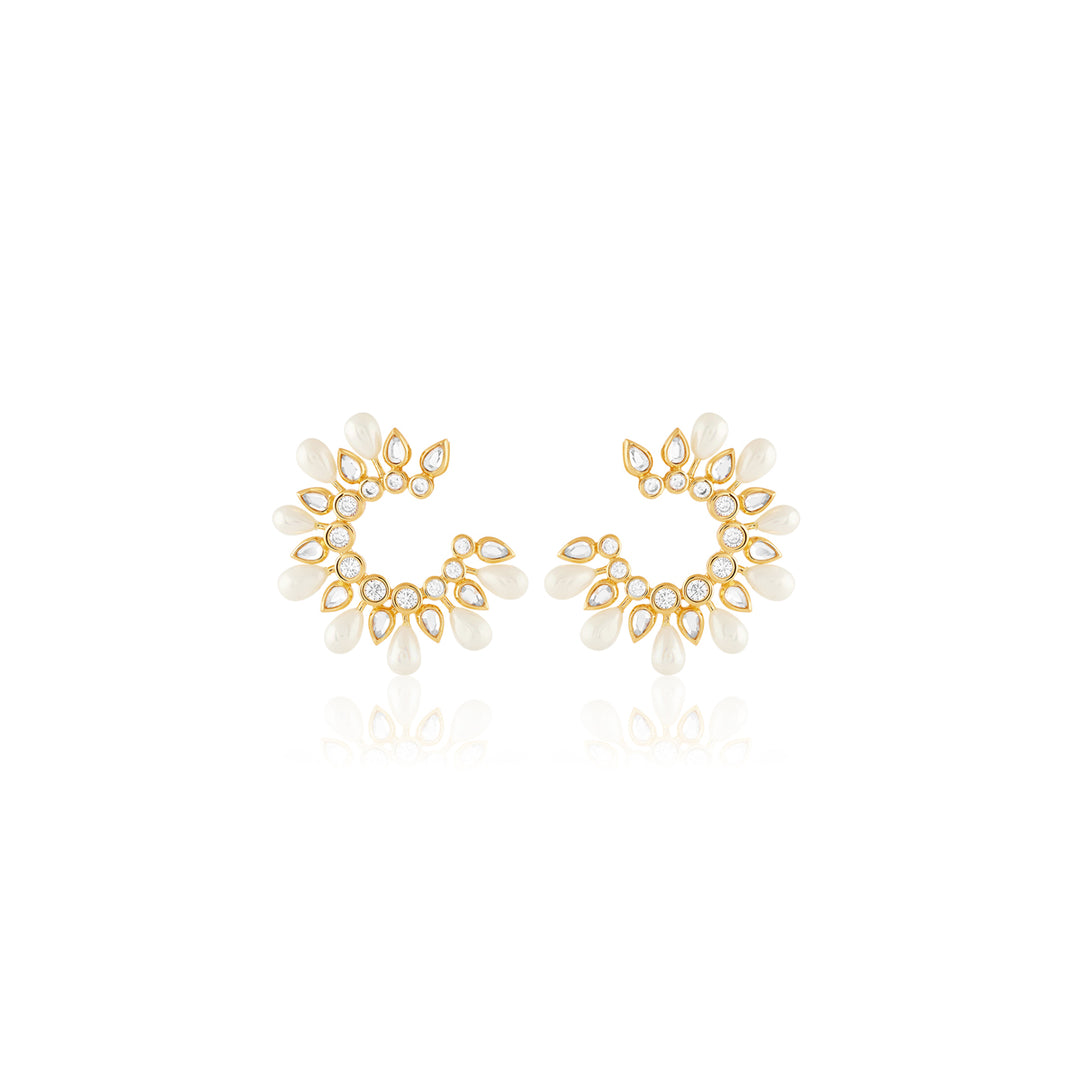 Paradise Dew Pearl Hoop Earrings