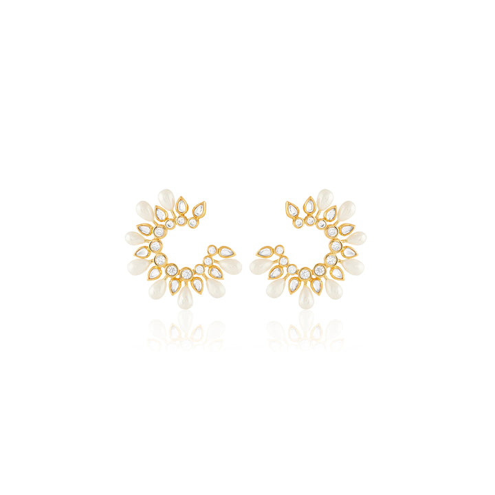 Paradise Dew Pearl Hoop Earrings