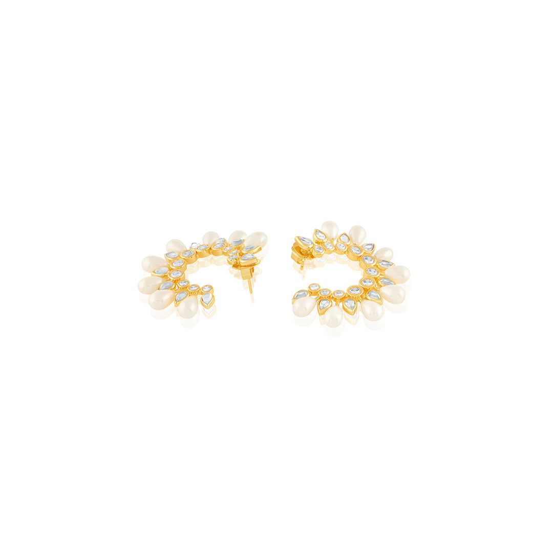 Paradise Dew Pearl Hoop Earrings