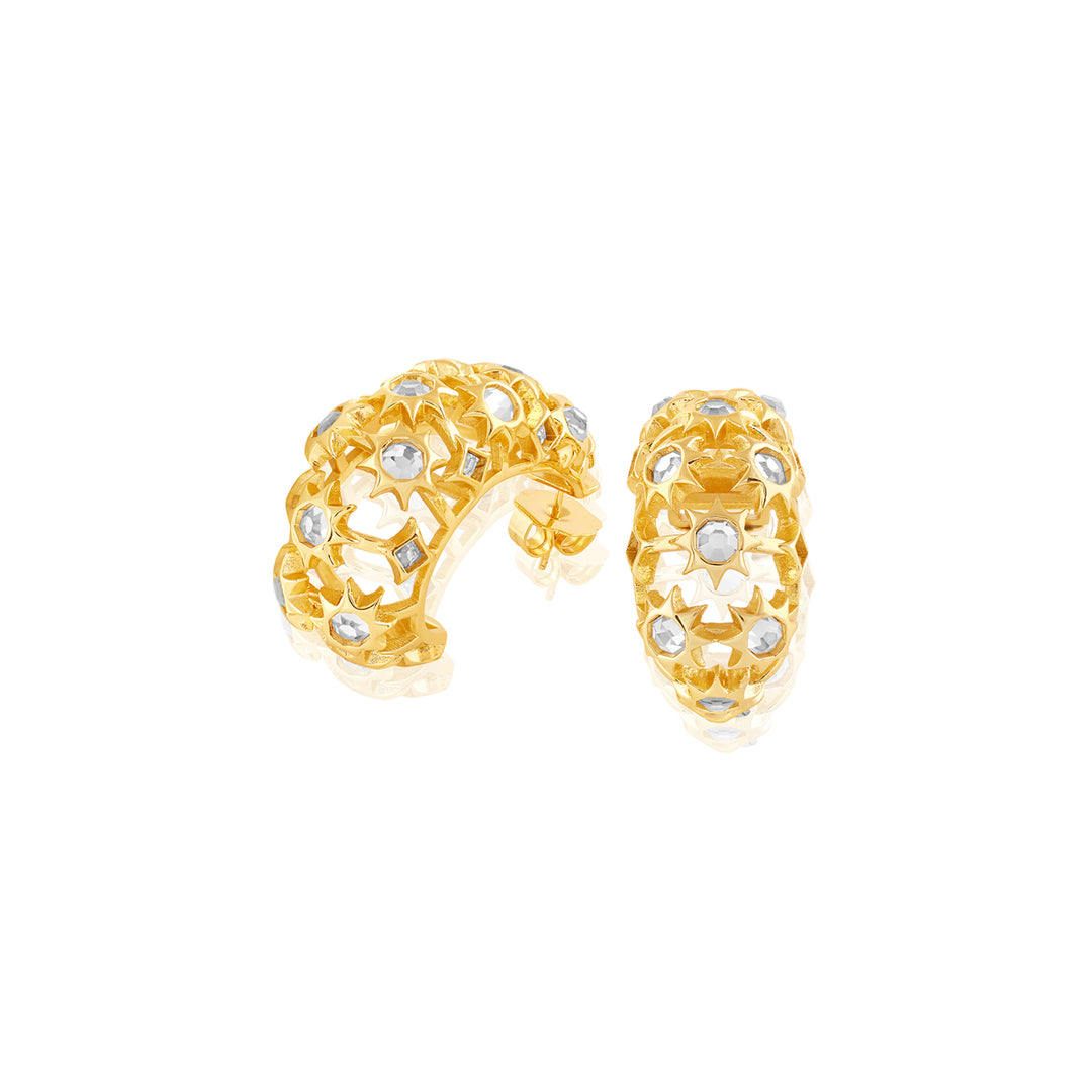 Celeste Mirror Hoop Earrings