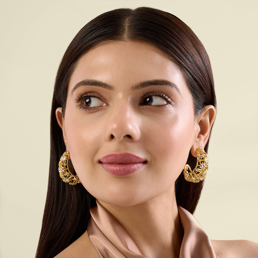 Celeste Mirror Hoop Earrings